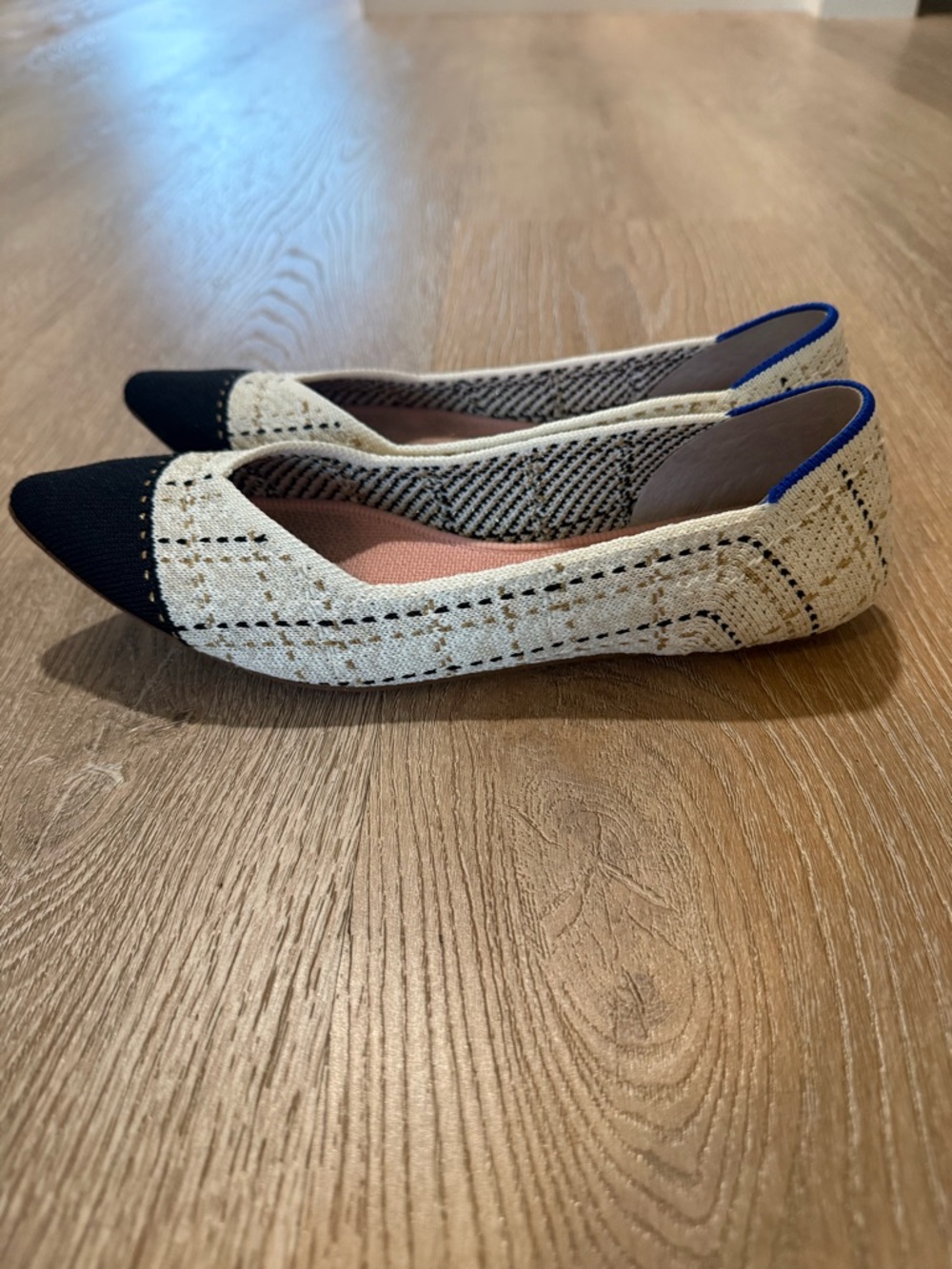 Rothy’s The Point Moonlight Tweed Flats Size 6.5 - Picture 2 of 8